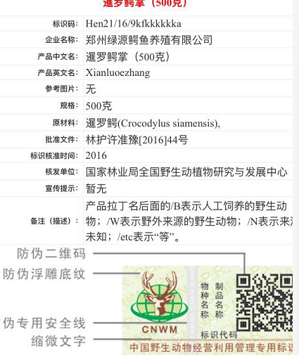 绿源鳄鱼标识的识别